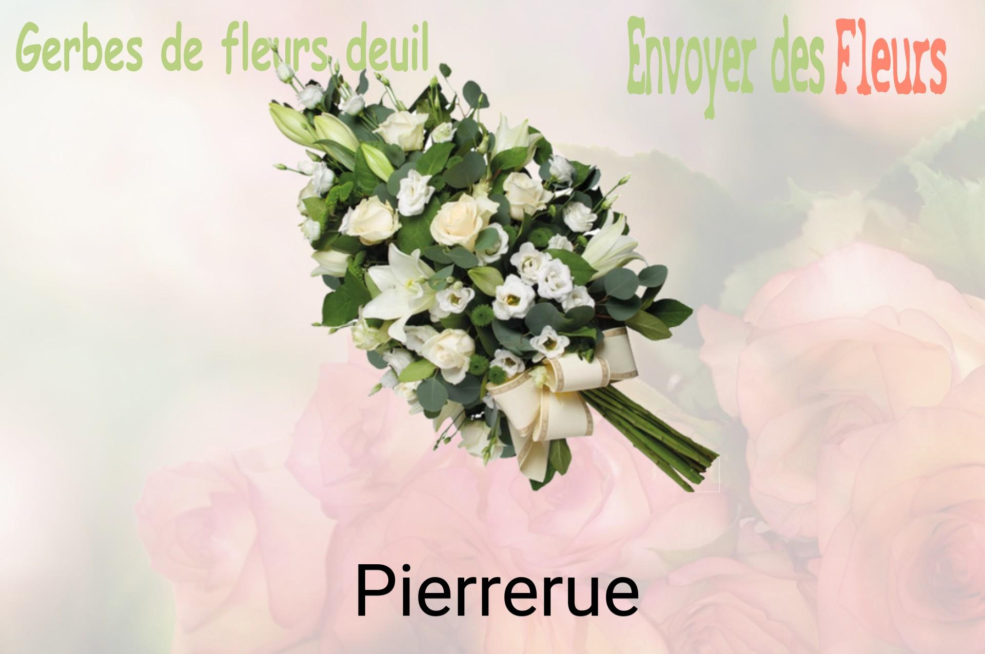 Gerbe de fleurs de deuil livrée à Pierrerue
